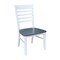 International Concepts Set of 2 Cosmo Roma Chairs, White/Heather gray C05-310P - alternate 5